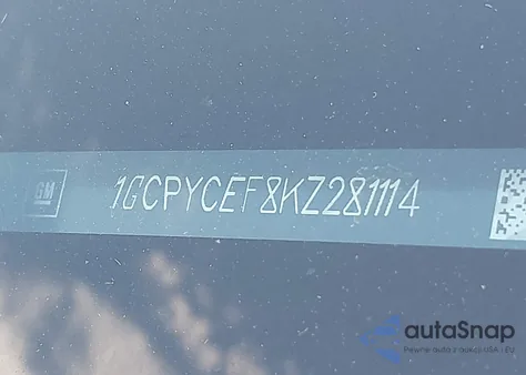 2019 Chevrolet Silverado 1500 Custom Trail Boss z USA, uszkodzony, nr VIN 1GCPYCEF8KZ281114